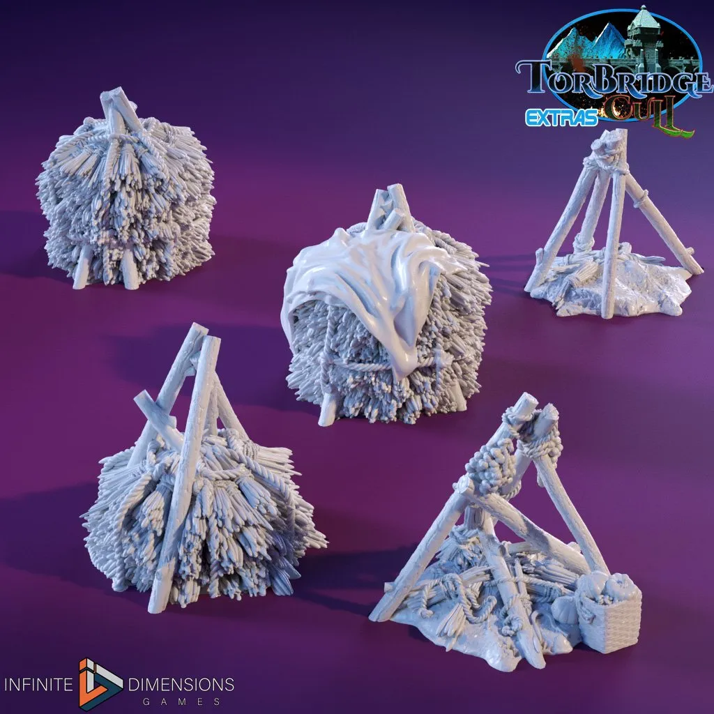 Haystacks - Torbridge Cull - Infinite Dimensions Terrain Wargaming D&D DnD 20mm 25mm 28mm 32mm 40mm 54mm