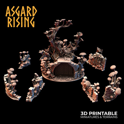 Fungi Forest Ruins - Asgard Rising Miniatures - Wargaming D&D DnD