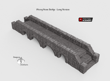 Load image into Gallery viewer, Heavy Stone Bridge - 28mm 32mm Clorehaven and the Goblin Grotto, Wargaming Terrain D&amp;D, DnD