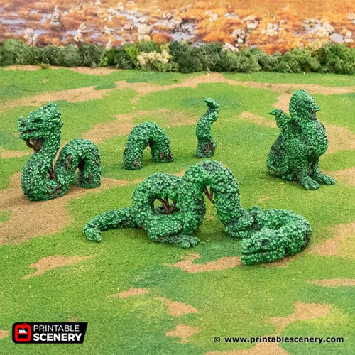 Dragon Hedgerows - Rise of the Halflings - Printable Scenery Terrain Wargaming D&D DnD