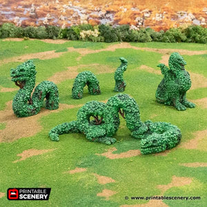 Dragon Hedgerows - Rise of the Halflings - Printable Scenery Terrain Wargaming D&D DnD