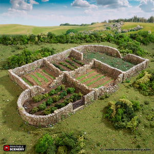 Country High Walls - King and Country - Printable Scenery Terrain Wargaming D&D DnD