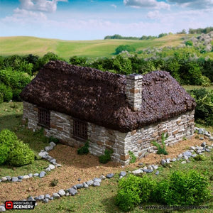Highland Stone Barn - King and Country - Printable Scenery Terrain Wargaming D&D DnD 10mm 15mm 20mm 25mm 28mm 32mm 40mm 54mm Painted options