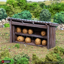 Load image into Gallery viewer, Hives and Beekeepers - King and Country - Printable Scenery Wargaming D&amp;D DnD 28mm 32mm 40mm 54mm