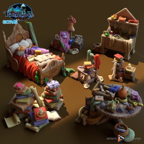 Hoarder / Kipple Set - Torbridge Cull - Infinite Dimensions Terrain Wargaming D&D DnD 15mm 20mm 25mm 28mm 32mm 40mm 54mm