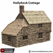 Load image into Gallery viewer, Hollyhock Cottage - King and Country - Printable Scenery Terrain Wargaming D&amp;D DnD 10mm 15mm 20mm 25mm 28mm 32mm 40mm 54mm Painted options