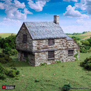 Hollyhock Cottage - King and Country - Printable Scenery Terrain Wargaming D&D DnD 10mm 15mm 20mm 25mm 28mm 32mm 40mm 54mm Painted options