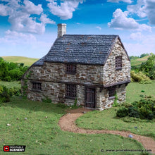Load image into Gallery viewer, Hollyhock Cottage - King and Country - Printable Scenery Terrain Wargaming D&amp;D DnD 10mm 15mm 20mm 25mm 28mm 32mm 40mm 54mm Painted options