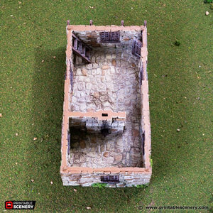 Hollyhock Cottage - King and Country - Printable Scenery Terrain Wargaming D&D DnD 10mm 15mm 20mm 25mm 28mm 32mm 40mm 54mm Painted options