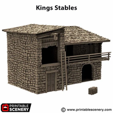 Load image into Gallery viewer, King Stables - King and Country - Printable Scenery Terrain Wargaming D&amp;D DnD 10mm 15mm 20mm 25mm 28mm 32mm 40mm 54mm Painted options