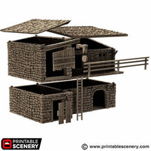 Load image into Gallery viewer, King Stables - King and Country - Printable Scenery Terrain Wargaming D&amp;D DnD 10mm 15mm 20mm 25mm 28mm 32mm 40mm 54mm Painted options