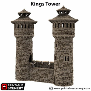 King's Round Tower - King and Country - Printable Scenery Terrain Wargaming D&D DnD 10mm 15mm 20mm 25mm 28mm 32mm 40mm 54mm Painted options