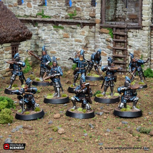 Crossbowmen - King and Country - Printable Scenery Wargaming D&D DnD 28mm 32mm 40mm 54mm