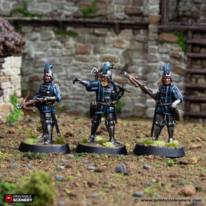 Crossbowmen - King and Country - Printable Scenery Wargaming D&D DnD 28mm 32mm 40mm 54mm