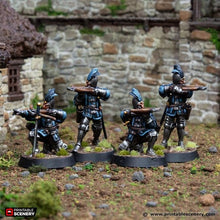 Load image into Gallery viewer, Crossbowmen - King and Country - Printable Scenery Wargaming D&amp;D DnD 28mm 32mm 40mm 54mm