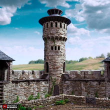Load image into Gallery viewer, King&#39;s Round Tower - King and Country - Printable Scenery Terrain Wargaming D&amp;D DnD 10mm 15mm 20mm 25mm 28mm 32mm 40mm 54mm Painted options