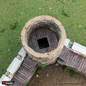King's Round Tower - King and Country - Printable Scenery Terrain Wargaming D&D DnD 10mm 15mm 20mm 25mm 28mm 32mm 40mm 54mm Painted options