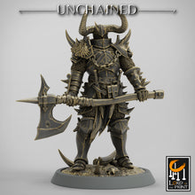Load image into Gallery viewer, Olaf&#39;s Light Soldier with Great Axe - Stand - Unchained - Lord of the Print - Wargaming D&amp;D DnD