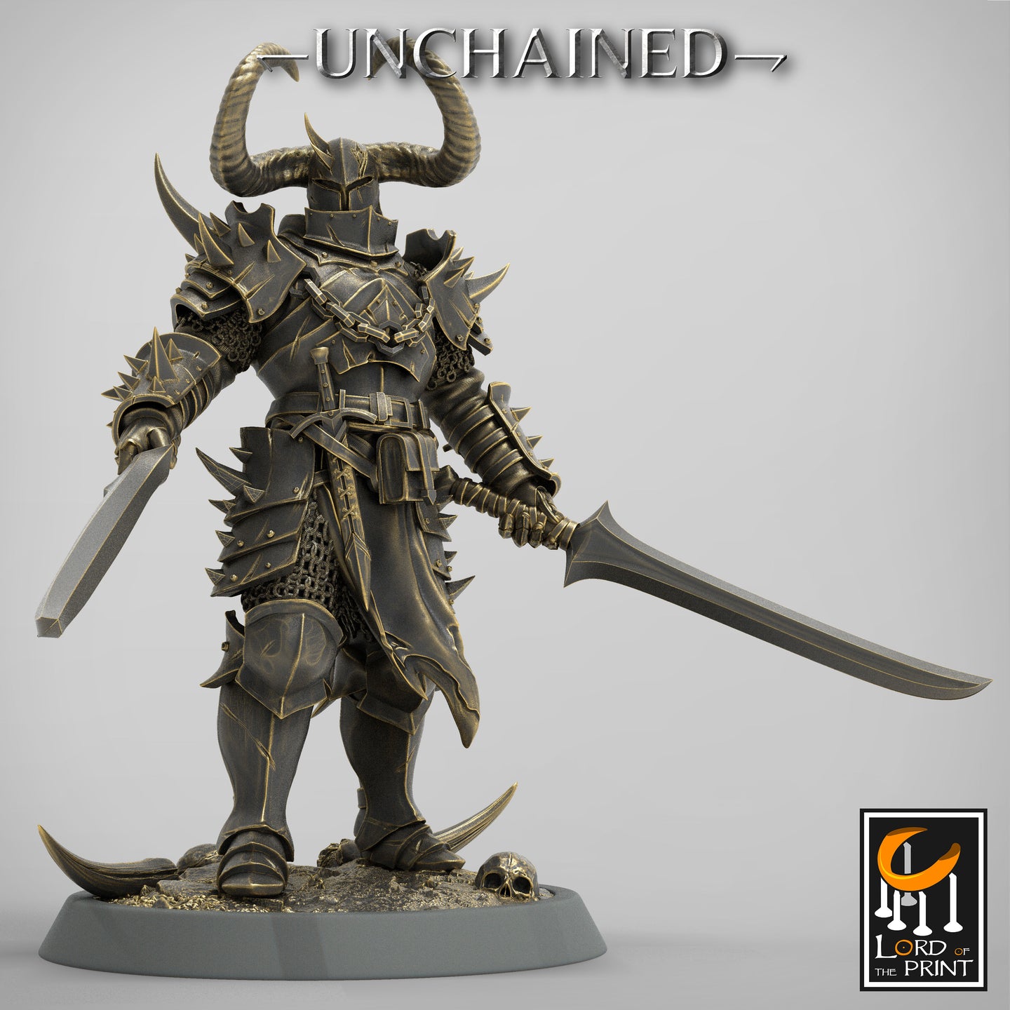 Olaf's Light Soldier with Dual Swords - Chief - Unchained - Lord of the Print - Wargaming D&D DnD
