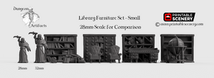 Library Furniture Set - 28mm 32mm Clorehaven and the Goblin Grotto Wargaming Terrain Scatter D&D, DnD