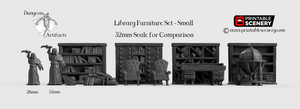 Library Furniture Set - 28mm 32mm Clorehaven and the Goblin Grotto Wargaming Terrain Scatter D&D, DnD