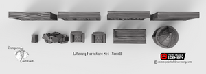 Library Furniture Set - 28mm 32mm Clorehaven and the Goblin Grotto Wargaming Terrain Scatter D&D, DnD