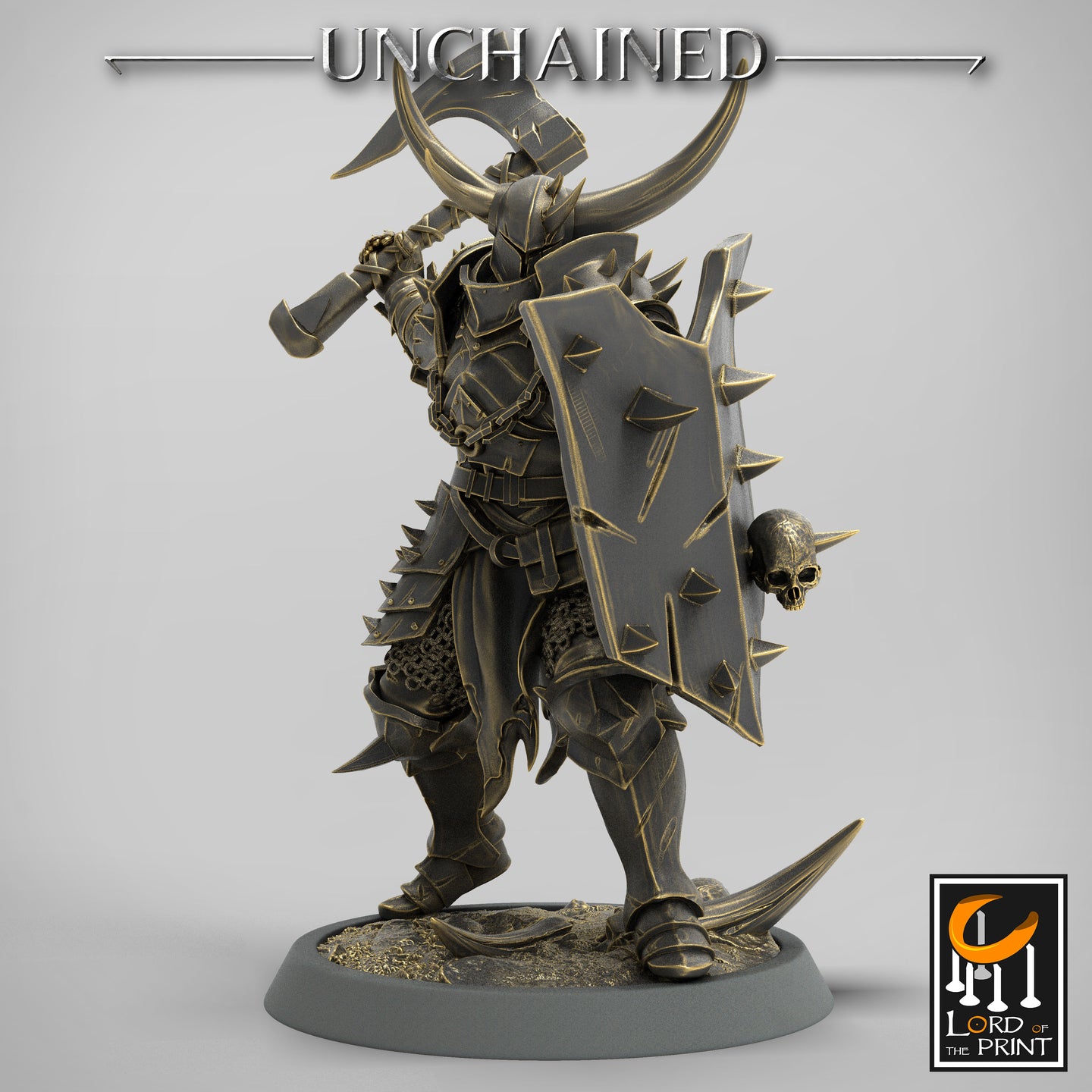 Olaf's Light Soldier with Axe and Shield - Attack - Unchained - Lord of the Print - Wargaming D&D DnD