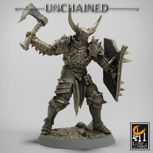 Load image into Gallery viewer, Olaf&#39;s Light Soldier with Axe and Shield - Attack - Unchained - Lord of the Print - Wargaming D&amp;D DnD