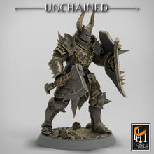 Load image into Gallery viewer, Olaf&#39;s Light Soldier with Axe and Shield - Stand - Unchained - Lord of the Print - Wargaming D&amp;D DnD