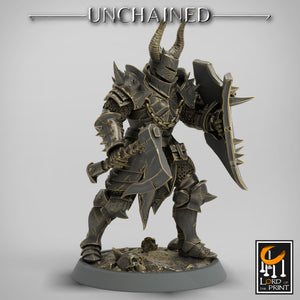 Olaf's Light Soldier with Axe and Shield - Stand - Unchained - Lord of the Print - Wargaming D&D DnD