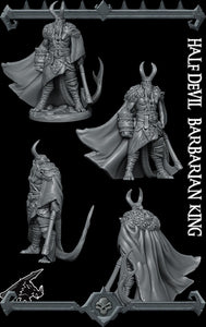 Half Devil Barbarian King - Rocket Pig Wargaming D&D DnD