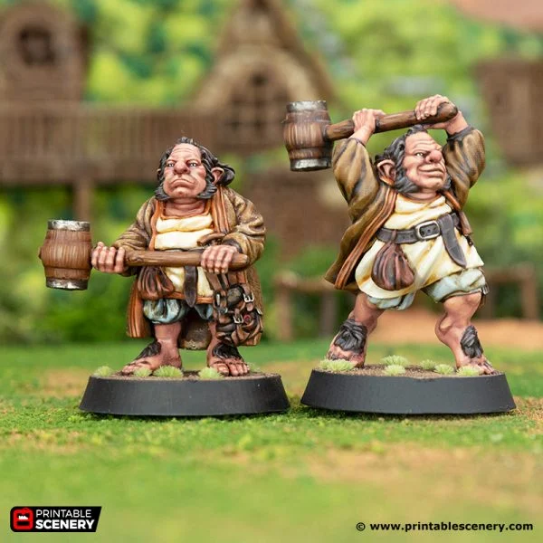 Mace Beadly - Rise of the Halflings - Printable Scenery Wargaming D&D DnD 28mm 32mm 40mm 54mm