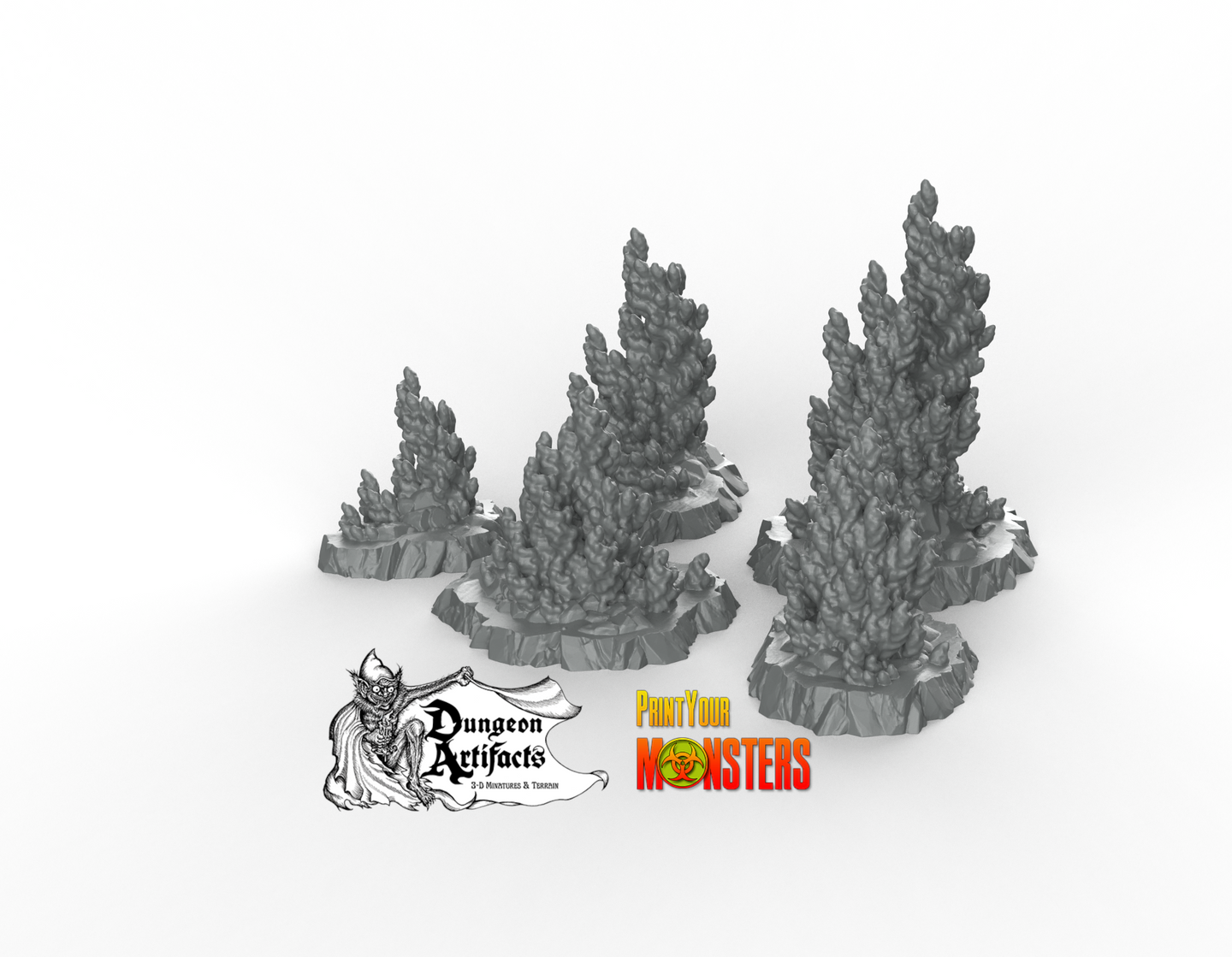 Majestic Twisted Anemones - Fantastic Plants and Rocks Vol. 2 - Print Your Monsters - Wargaming D&D DnD