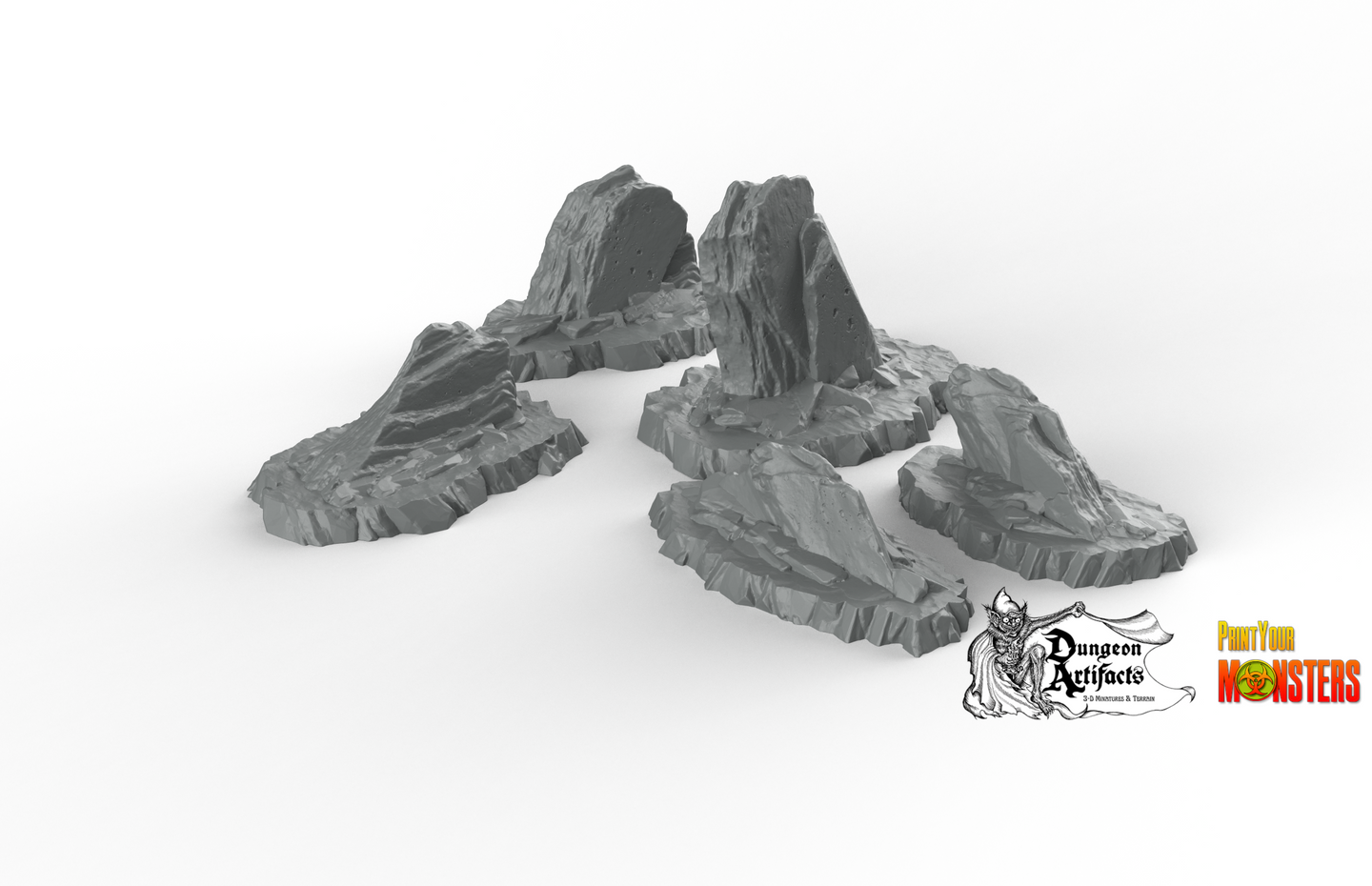 Maleficent Slates - Fantastic Plants and Rocks Vol. 2 - Print Your Monsters - Wargaming D&D DnD