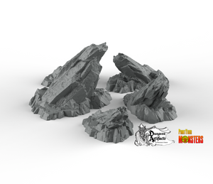 Martian Cliffs - Fantastic Plants and Rocks Vol. 2 - Print Your Monsters - Wargaming D&D DnD