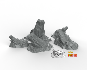 Martian Cliffs - Fantastic Plants and Rocks Vol. 2 - Print Your Monsters - Wargaming D&D DnD