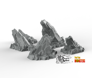 Martian Cliffs - Fantastic Plants and Rocks Vol. 2 - Print Your Monsters - Wargaming D&D DnD