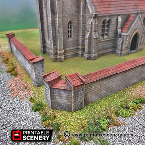 Medieval Church Walls -  28mm 32mm Time Warp Wargaming Terrain Scatter D&D, DnD