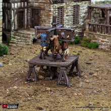 Load image into Gallery viewer, Medieval Stocks and Pillory - King and Country - Printable Scenery Wargaming D&amp;D DnD 28mm 32mm 40mm 54mm