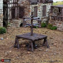 Load image into Gallery viewer, Medieval Stocks and Pillory - King and Country - Printable Scenery Wargaming D&amp;D DnD 28mm 32mm 40mm 54mm