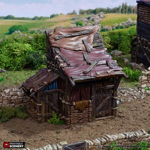 Medium Shanty - King and Country - Printable Scenery Terrain Wargaming D&D DnD 10mm 15mm 20mm 25mm 28mm 32mm 40mm 54mm