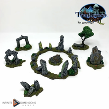 Load image into Gallery viewer, Menhirs of the Forest - Torbridge Cull - Infinite Dimensions Terrain Wargaming D&amp;D DnD 15mm 20mm 25mm 28mm 32mm Painted options