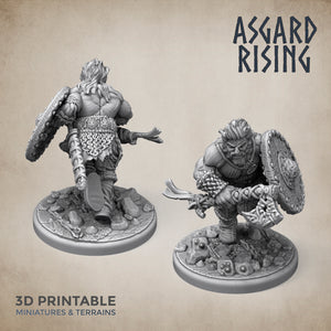 Midgard Shieldmen Vikings Warband Set  - Asgard Rising Miniatures - Wargaming D&D DnD
