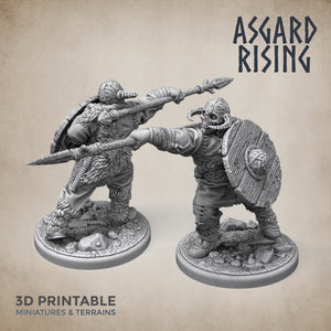 Midgard Shieldmen Vikings Warband Set  - Asgard Rising Miniatures - Wargaming D&D DnD