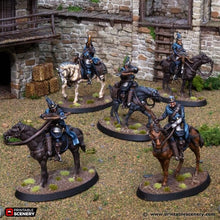 Load image into Gallery viewer, Mounted Fusiliers and Crossbowmen - King and Country - Printable Scenery Wargaming D&amp;D DnD 28mm 32mm 40mm 54mm