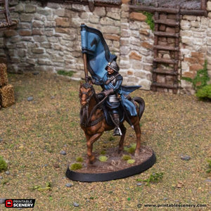 Mounted Fusiliers and Crossbowmen - King and Country - Printable Scenery Wargaming D&D DnD 28mm 32mm 40mm 54mm