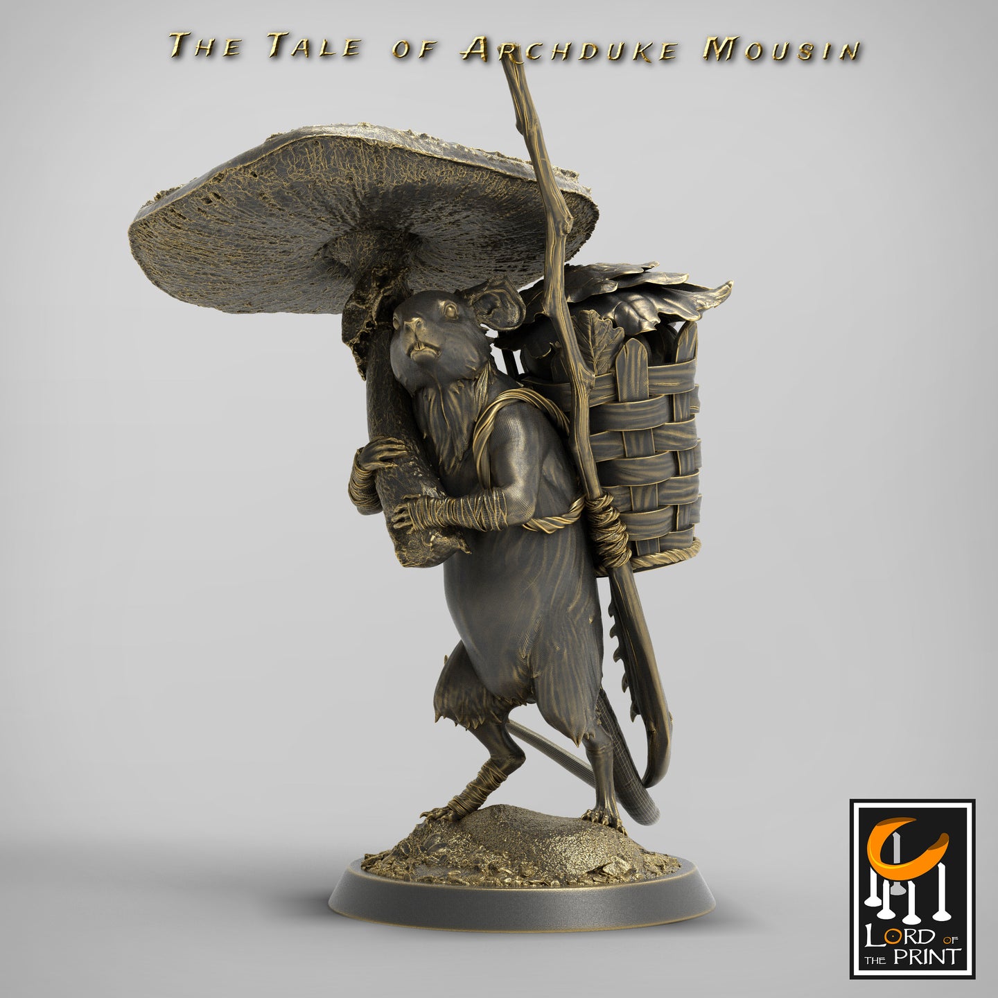 Mouse With Mushroom Umbrella - The Tale of Archduke Mousin - Lord of the Print - Wargaming D&D DnD