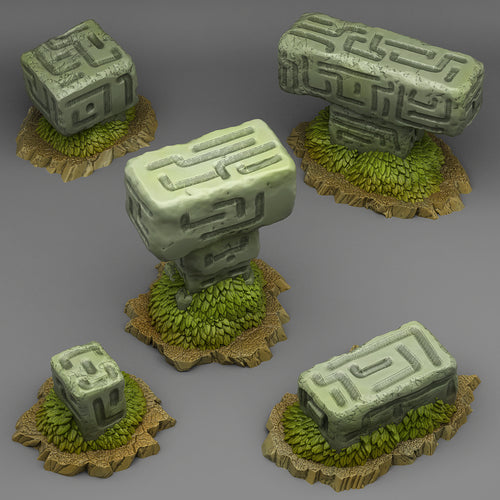 Mysterious Alien Stones - Fantastic Plants and Rocks Vol. 3 - Print Your Monsters - Wargaming D&D DnD