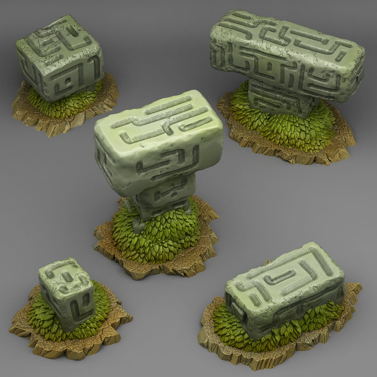 Mysterious Alien Stones - Fantastic Plants and Rocks Vol. 3 - Print Your Monsters - Wargaming D&D DnD