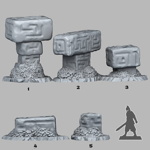 Mysterious Alien Stones - Fantastic Plants and Rocks Vol. 3 - Print Your Monsters - Wargaming D&D DnD